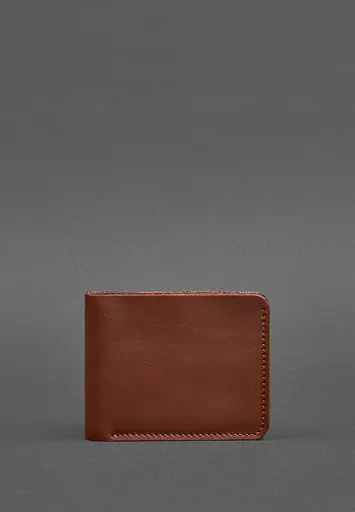 Мужской кожаный портмоне 4.1 (4 кармана) светло-коричневый - фото 2