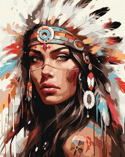 Набір для розпису по номерах Легенда племені, 40x50 см, КНО8425