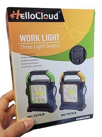 Фонарь прожектор Hello Cloud HC-7078-A Повербанк Солнечная панель переносной для охраны - фото 8
