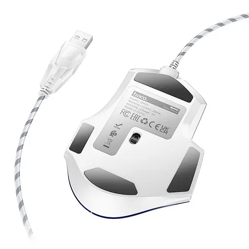 Ігрова миша Hoco GM31 з підсвічуванням білий синій - фото 4