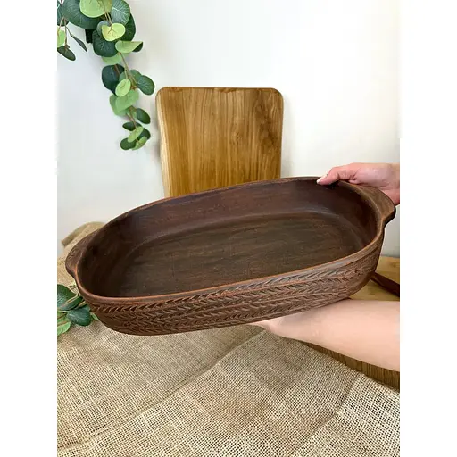 Деко для запікання керамічне (глиняне) різьблене Колосок - фото 8