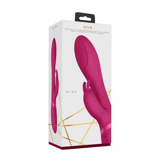 Вібратор-кролик Vive Mira 21.5 см (рожевий) - фото 11