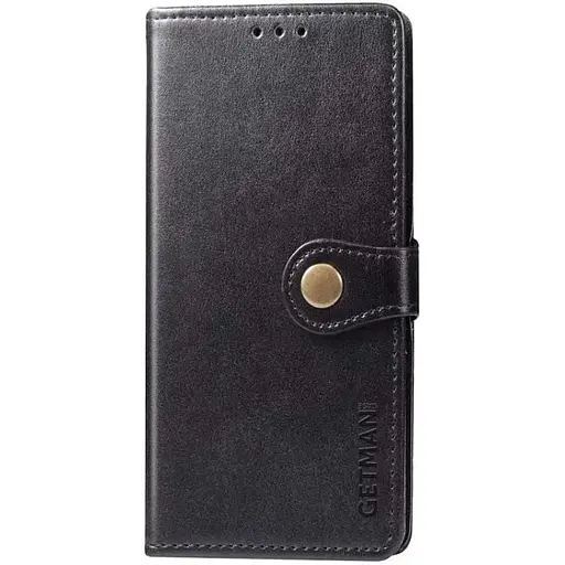 Чехол-книжка кожаный Getman Gallant (PU) для Xiaomi Redmi 9C Черный - фото 1
