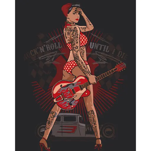 Картина за номерами "Рок-н-рол назавжди" Art Craft 10316-AC 40х50 см