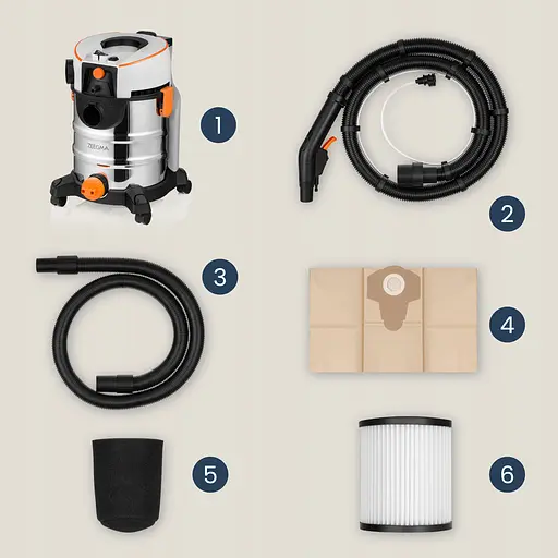 Пилосос Zeegma Zonder PRO AQUA професійний миючий Silver - фото 6