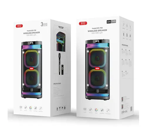 Портативна колонка бездротова XO F58 Bluetooth радіомікрофон з пультом USB TWS з караоке 40 Вт Чорний - фото 5