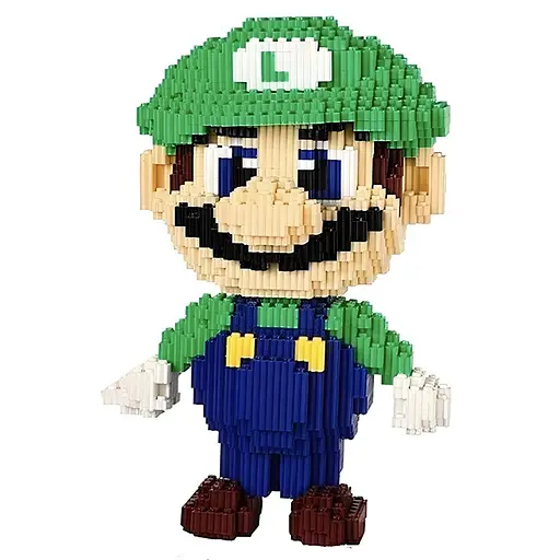 Конструктор Limo Toy для дорослих Magic Blocks Super Mario на 3646 деталей. Луїджі 50 см заввишки