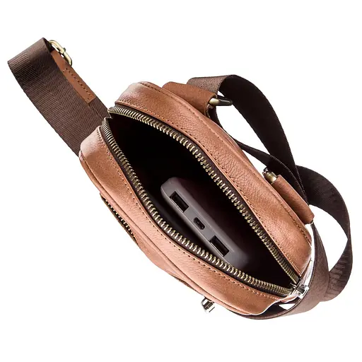 Сумка кожаная мужская SHVIGEL 19,5х14,5х4 см sum0012785 - фото 4