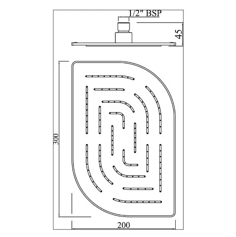 Верхний душ Jaquar Maze OHS-CHR-85859M, Хром - фото 2
