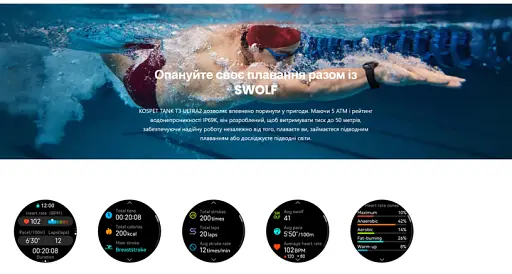 Умные тактические смарт-часы Kospet Tank T3 Ultra 2 модуль GPS Black (18653) - фото 9