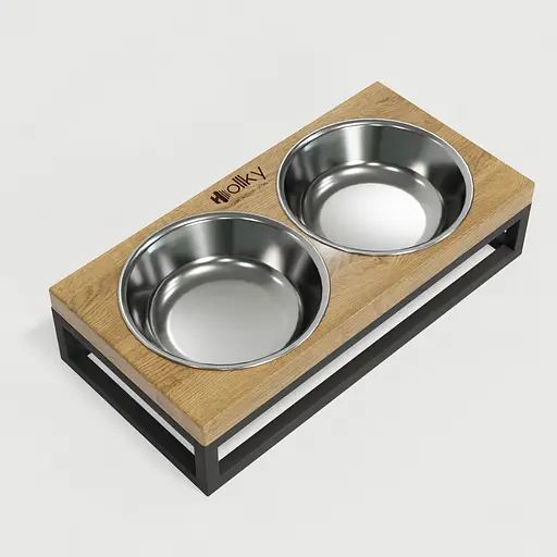 Hollky Base XS — миски на підставці для маленьких собак та котів (2 × 0,25 л) - фото 9