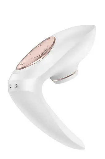 Вібратор з вакуумною стимуляцією для пар Satisfyer Pro 4 Couples 12.3 см білий - фото 2