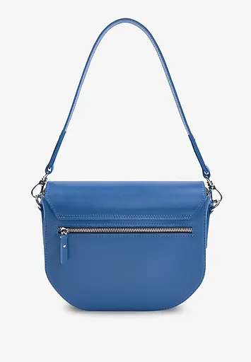 Женская кожаная сумка Ruby L ярко-синяя - фото 5