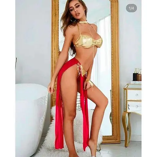 Танцювальний костюм зі Сходу створіть свій незабутній виступ S/M/L червоний K0507-2 - фото 3