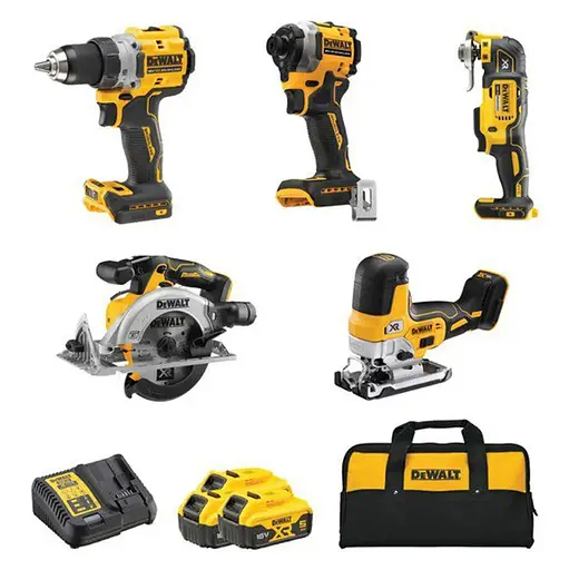 Набір з п’яти інструментів акумуляторних DeWalt (DCK502P3) - фото 1