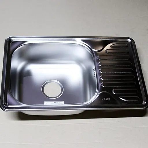 Мийка кухонна Kraft 6642 E Satin з сушаркою 660х420х180x0,8 мм Нержавіюча сталь 30412 - фото 2