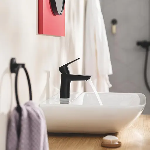 Набор смесителей 3 в 1 для ванной комнаты Grohe QuickFix Start Black UA303301SQ, Черный матовый - фото 11