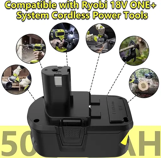 P108 18V 5000mAh Li-ion Замена для батареи Ryobi ONE+ RBL1810 - фото 3