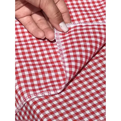 Скатертина в клітинку для столу Зефір 170х120 см Червона і Біла - фото 10