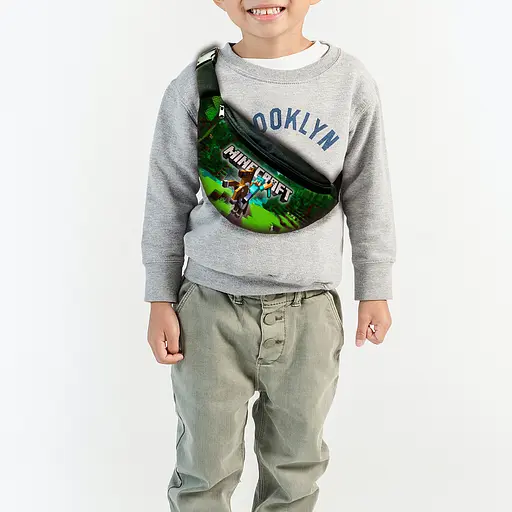 Сумка-бананка "Minecraft" з принтом, 35х15см, дитяча, молодіжна (00009)