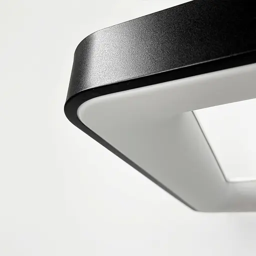 LED люстра підвісна в чорному квадратному корпусі 58х58х6,5 см | Line F | Арт. MJ312-600 BK - фото 2