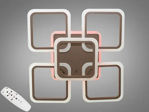 Світлодіодна люстра смарт світильник з пультом, золото, 120WСвітлодіодна люстра смарт світильник з пультом, 120W, коричнева - фото 5