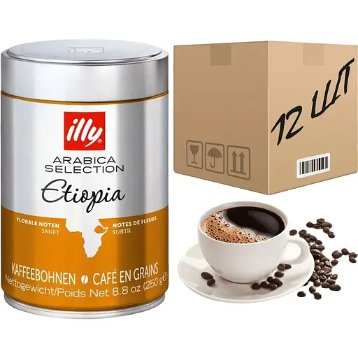 Кофе в зернах Illy Ethiopia Эфиопия 250 г ж/б(ящик 12 шт) - фото 1