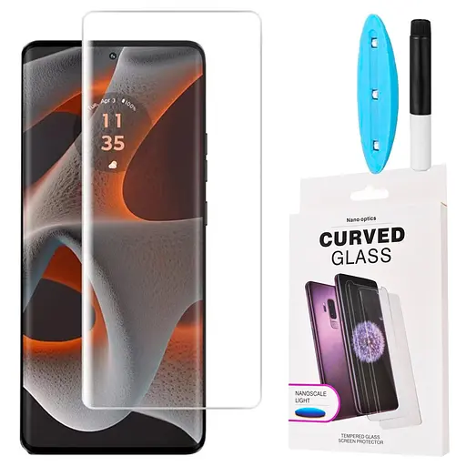 Защитное стекло DK для Motorola Edge 50 UV Curved 018173 clear 2 шт. - фото 3
