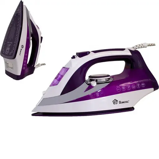 Хороший гладильный паровой утюг Domotec MS 2201 с керамическим покрытием подошвы для глажки одежды 2200ВТ - фото 2