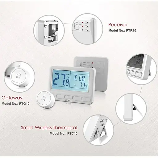 Бездротовий Wifi термостат Poer PTC10-WIFI з терморегулятором (100148) - фото 6