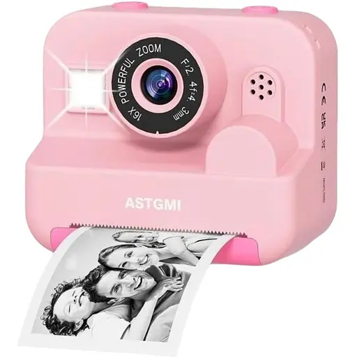 Дитяча камера ASTGMI з миттєвим друком для дівчаток 1080P HD Digital