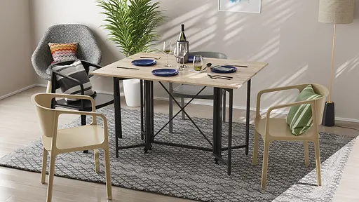 Стіл-книга трансформер Спайдер Ferrum-decor 750x1150x880 Чорний метал ДСП Дуб Сан-Марино 16 мм (FRD-105089) - фото 10