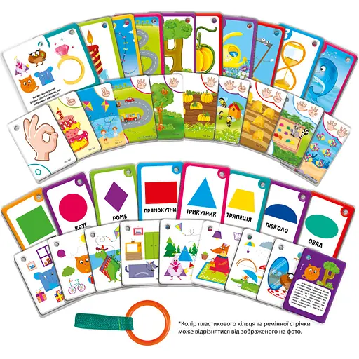 Набір навчальних карток "Цифри та фігури" Vladi Toys VТ2000-11 укр - фото 2