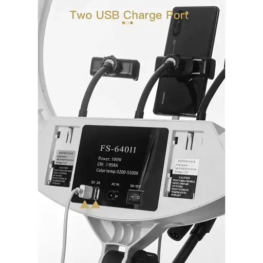 Кільцева LED лампа Veron FS-640 II 55см 100W 3200-5500K White [121979] - фото 8