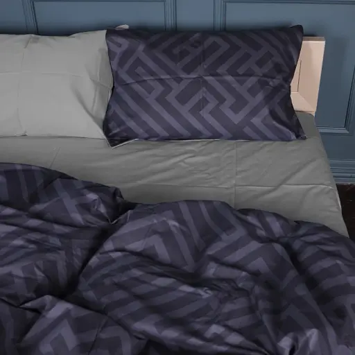 Простирадло MirSon Сатин 22-1396 Geometric Vibes 150х220 см (2200010569155) - фото 4