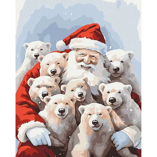 Картина по номерам Друзья Санты Brushme 40x50 см разноцветная 000276615