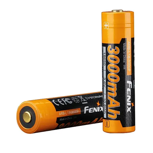 Акумулятор 18650 Fenix 3000mAh Li-ion 3.6V (Чорно-жовтий) - фото 3