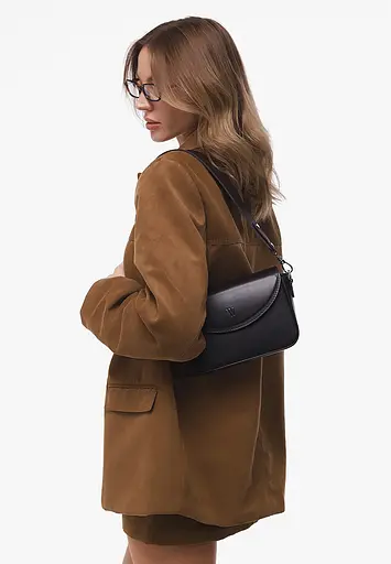 Шкіряна сумка Molly темно-коричнева - фото 2