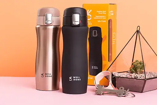 Термокружка Well Done рожеве золото 420 мл (WD-7164D) - фото 3