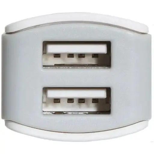 Авто зарядное устройство Hoco Z23 2USB Lightning цвет Белый - фото 4
