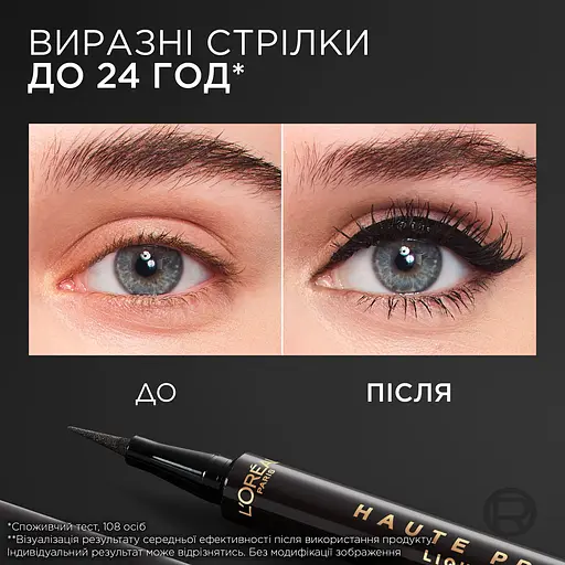 Подводка для контуров глаз L’Oréal Paris Haute Precision 1 мл черная - фото 4