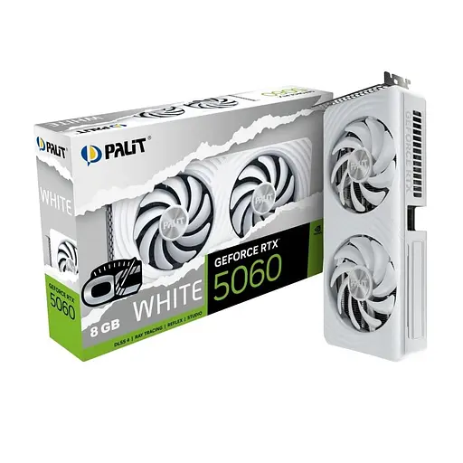 Відеокарта Palit RTX 5060 8GB WHITE OC (NE75060U19P1-GB2063M) (GDDR7, 128 bit, PCI-E v5.0 x16) - фото 10