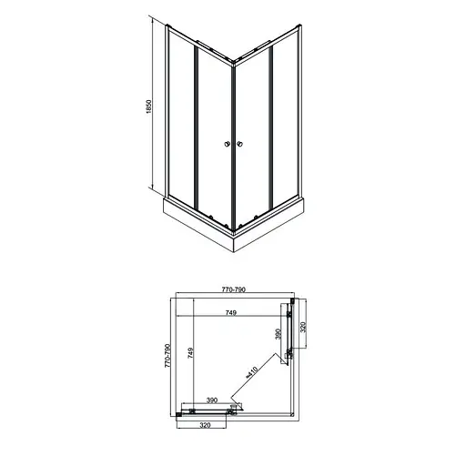 Душевая кабина Qtap Presto CRM1088SP5 Pear, матовый, хром - фото 2