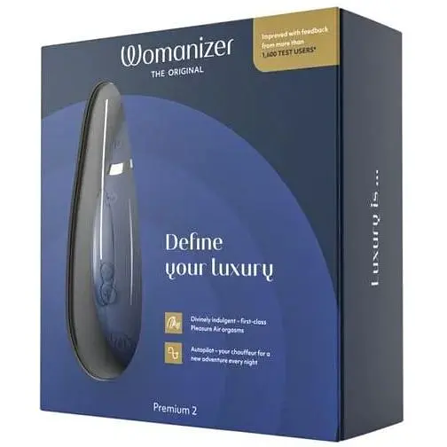 Вакуумний кліторальний стимулятор Womanizer Premium 2 Blueberry - фото 8