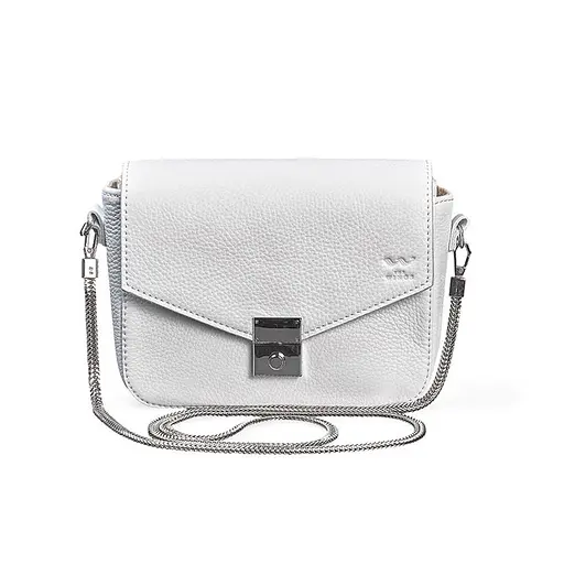 Жіноча шкіряна сумочка Yoko біла флотар - фото 6