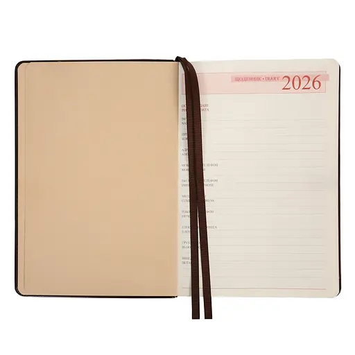 Ежедневник блокнот А5 Leo Planner датированный 2026 Aldento темно-коричневый 368 страниц (252671) - фото 3