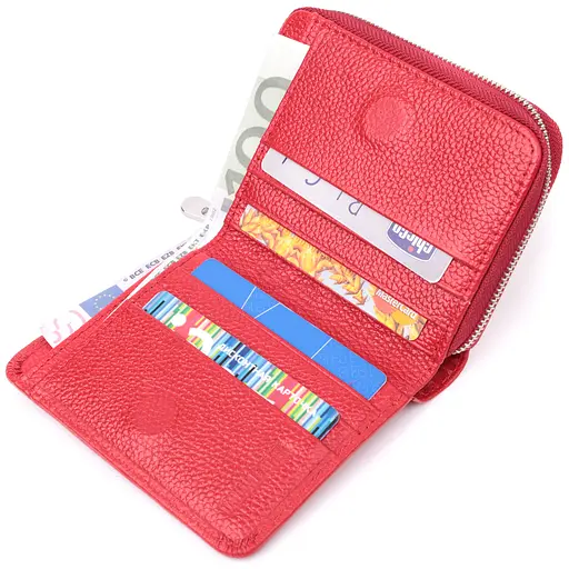 Кожаный женский кошелек ST Leather 9.5х12х2.5 см acs0028481 - фото 3