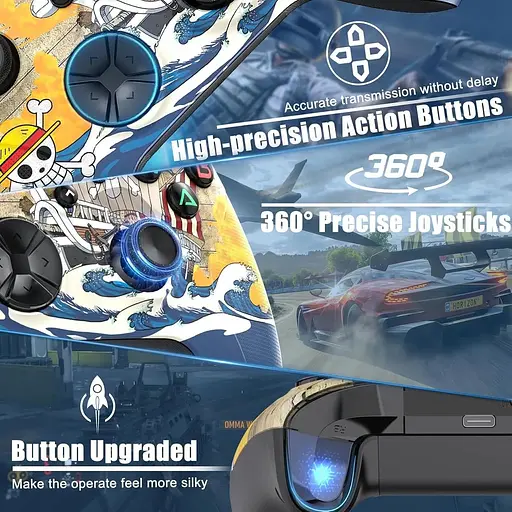 Беспроводной контроллер Lapezei для ПК, совместимый с ПК (Windows 7/8/10/11)/Android/ios с WiFi/Custom Programming/Vibration/3.5mm - фото 7