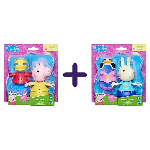 Набор Peppa Figurines Модное приключение: Одень Пеппу + Одень Ребекку 
