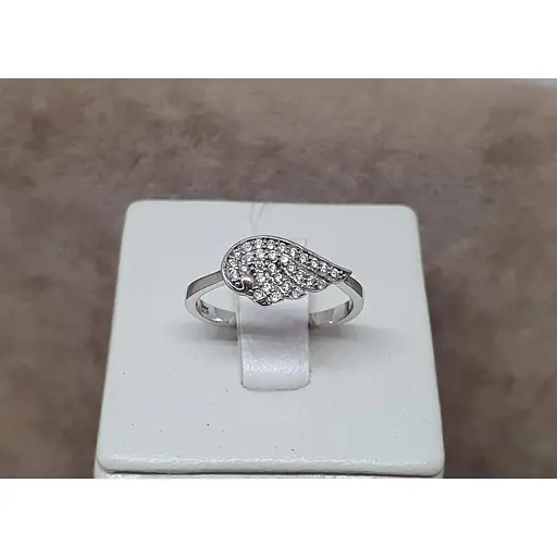 Серебряное кольцо DC Crystal Перышко с фианитами. К4011/17 18 - фото 3